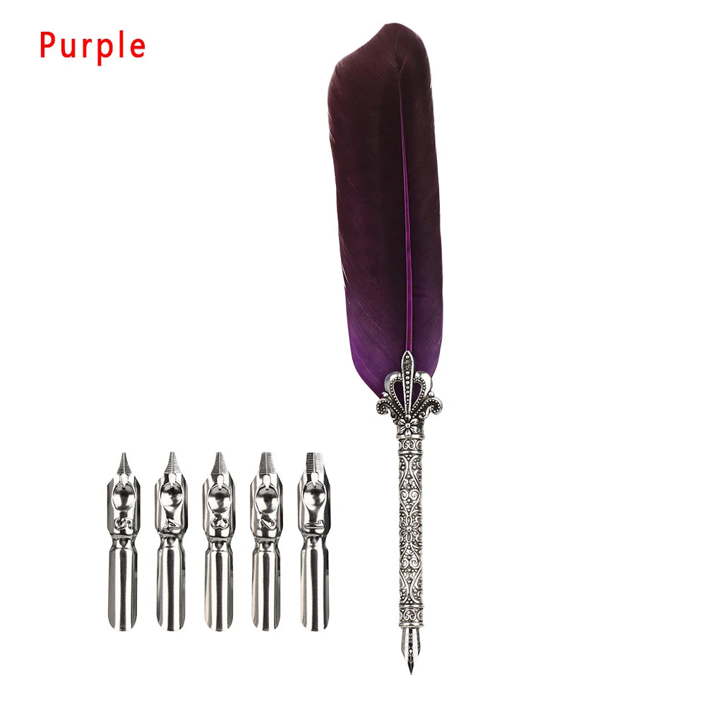 Retro Multicolor Quill Pen Set