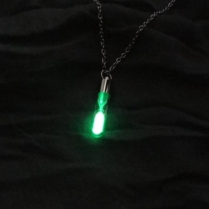 Luminous Hourglass Pendant Necklace