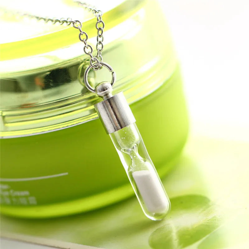 Luminous Hourglass Pendant Necklace