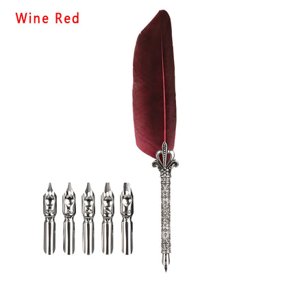 Retro Multicolor Quill Pen Set