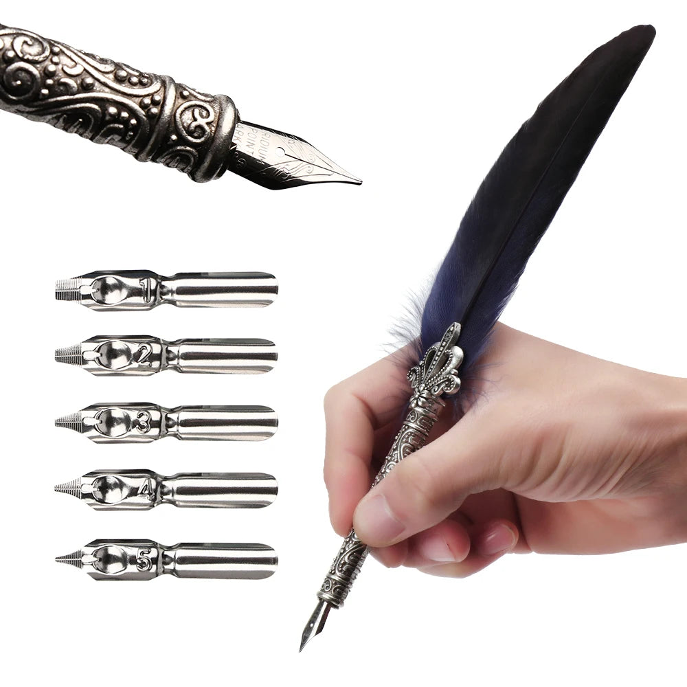Retro Multicolor Quill Pen Set