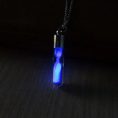 Luminous Hourglass Pendant Necklace