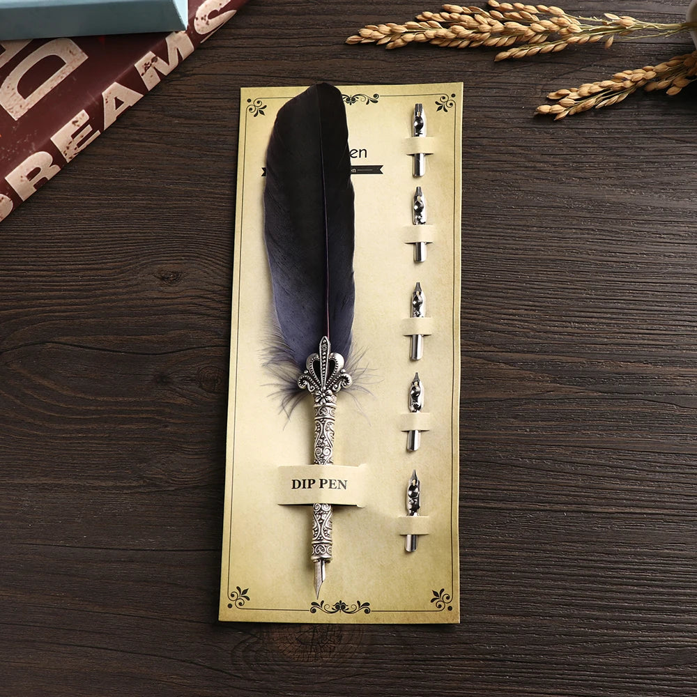 Retro Multicolor Quill Pen Set