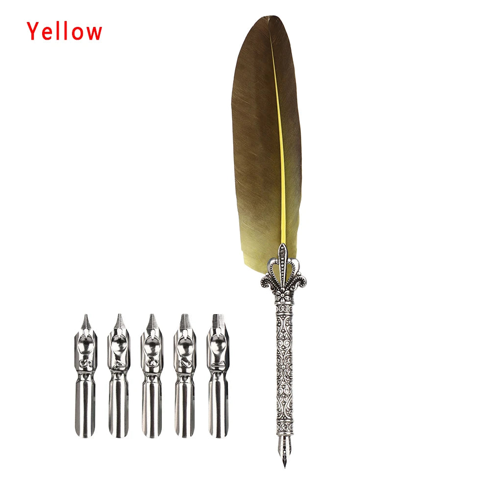 Retro Multicolor Quill Pen Set