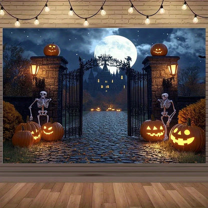 Halloween Skull Lantern Background