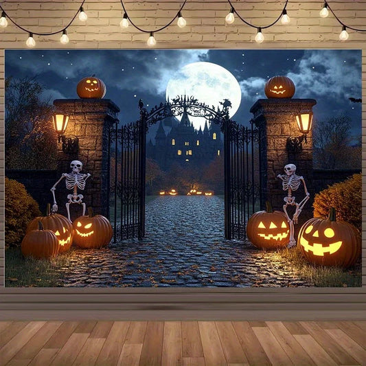 Halloween Skull Lantern Background