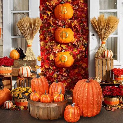 7PCS Halloween Fake Pumpkin Set
