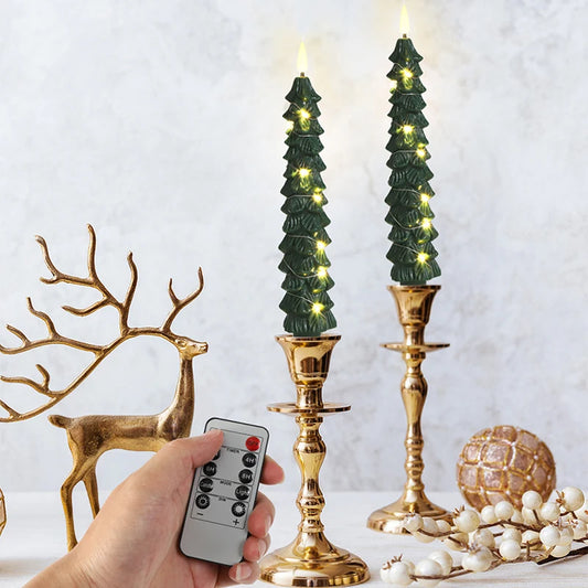 Flameless LED Christmas Candles with Remote