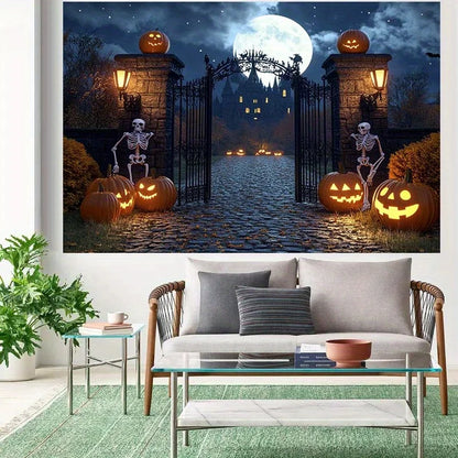 Halloween Skull Lantern Background