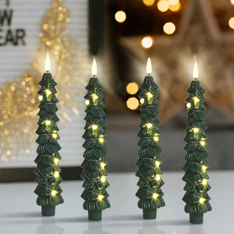 Flameless LED Christmas Candles with Remote