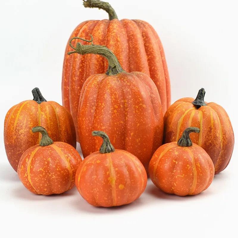 7PCS Halloween Fake Pumpkin Set