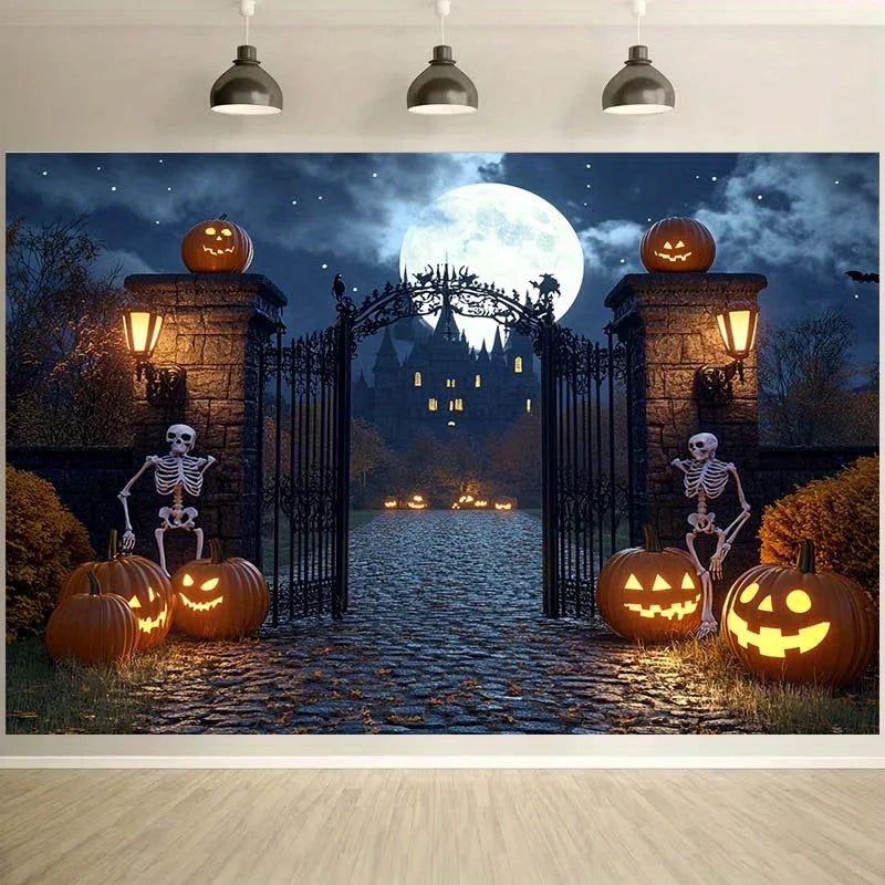 Halloween Skull Lantern Background