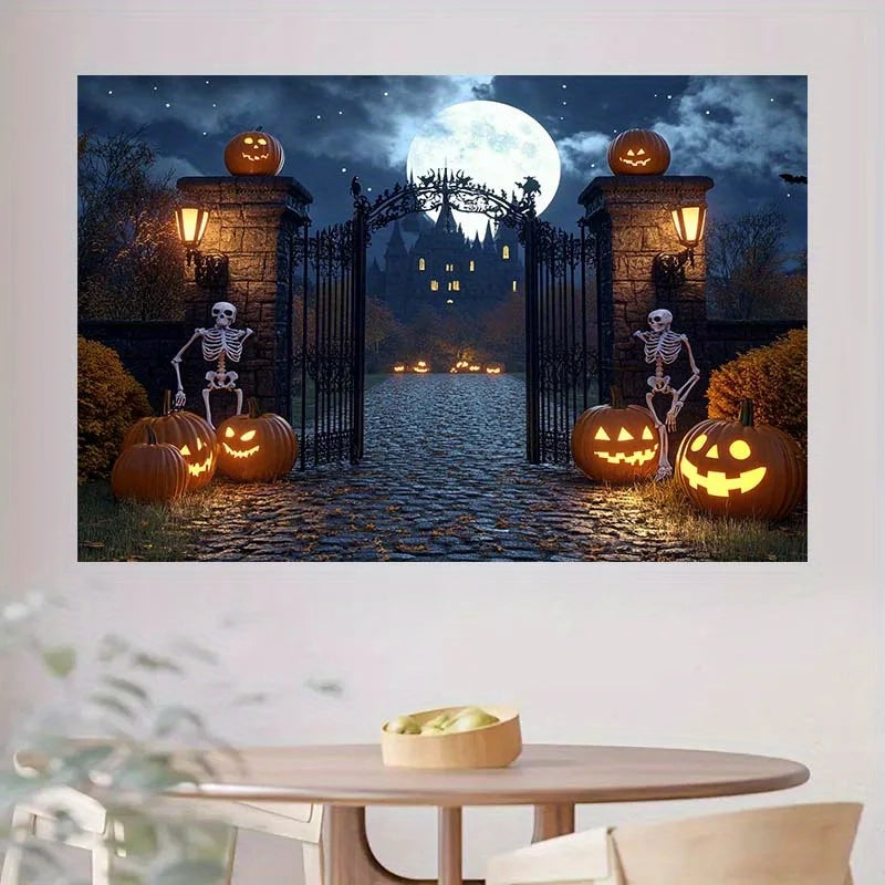 Halloween Skull Lantern Background