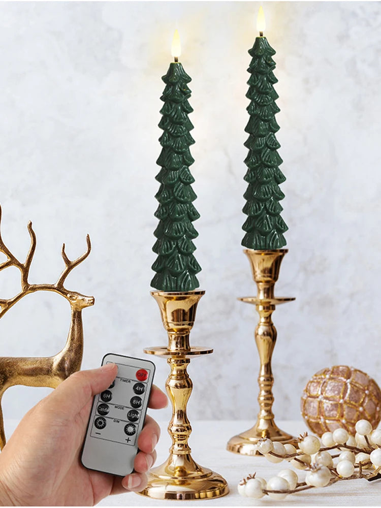 Flameless LED Christmas Candles with Remote