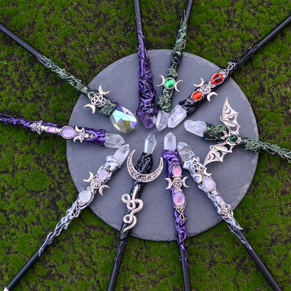 Natural Crystal Quartz Witch Wand