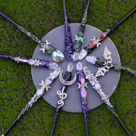 Natural Crystal Quartz Witch Wand