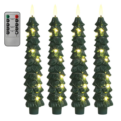 Flameless LED Christmas Candles with Remote